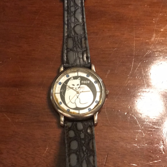 Meow Cat Watch Face - genuine buffalo watch band - Picture 9 of 14